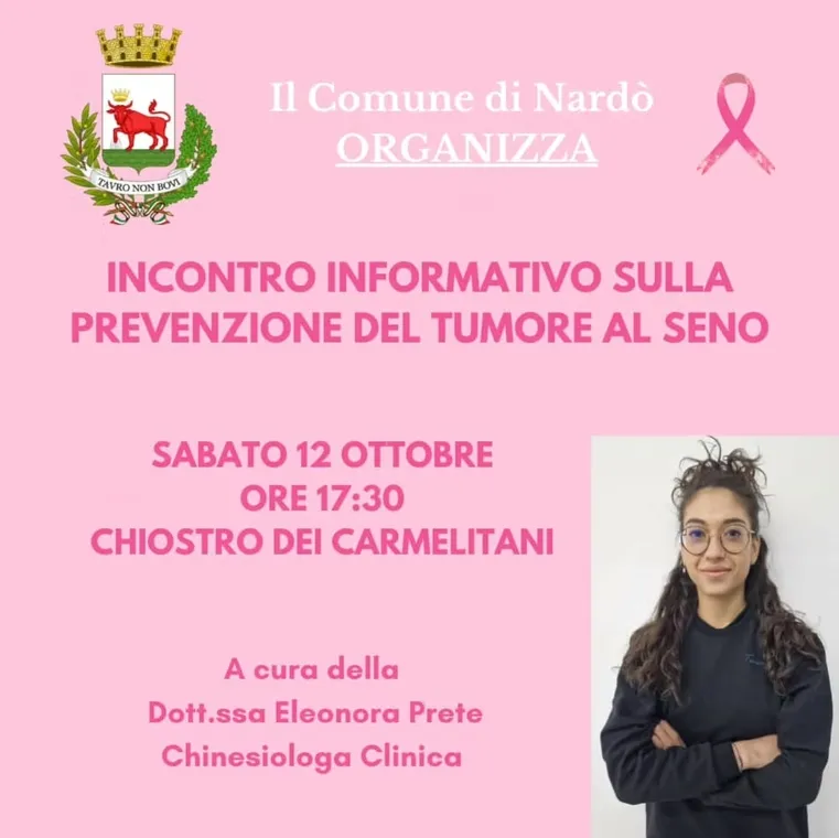 Incontro informativo sulla prevenzione del tumore al seno - Nardo 12 Ottobre